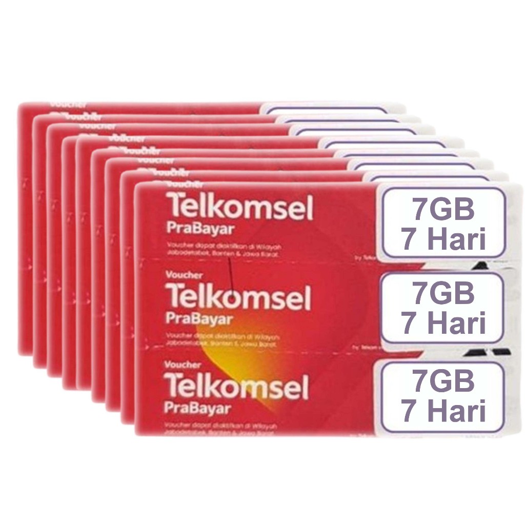 VOUCHER KUOTA TELKOMSEL 7GB 7 HARI JATENG