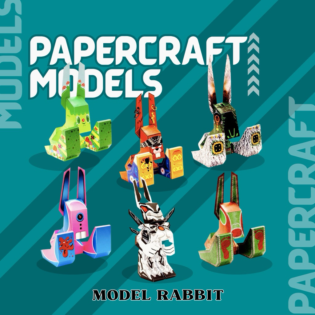 PAPERCRAFT JADI | PAJANGAN | MODEL KELINCI ROBOT