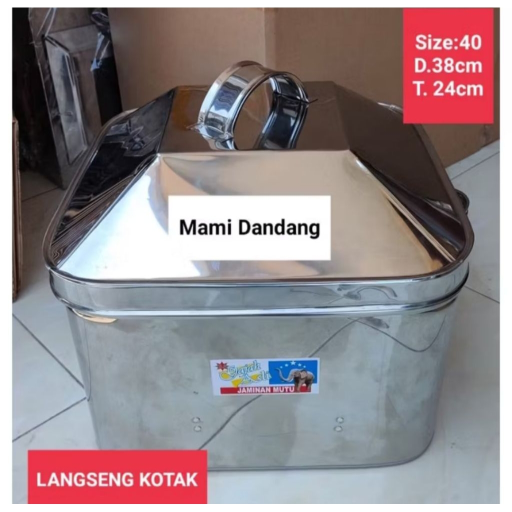 langseng dandang kukusan klakat dimsum kotak ukuran 35cm panci kukusan dimsum somay bapao bolu kukus