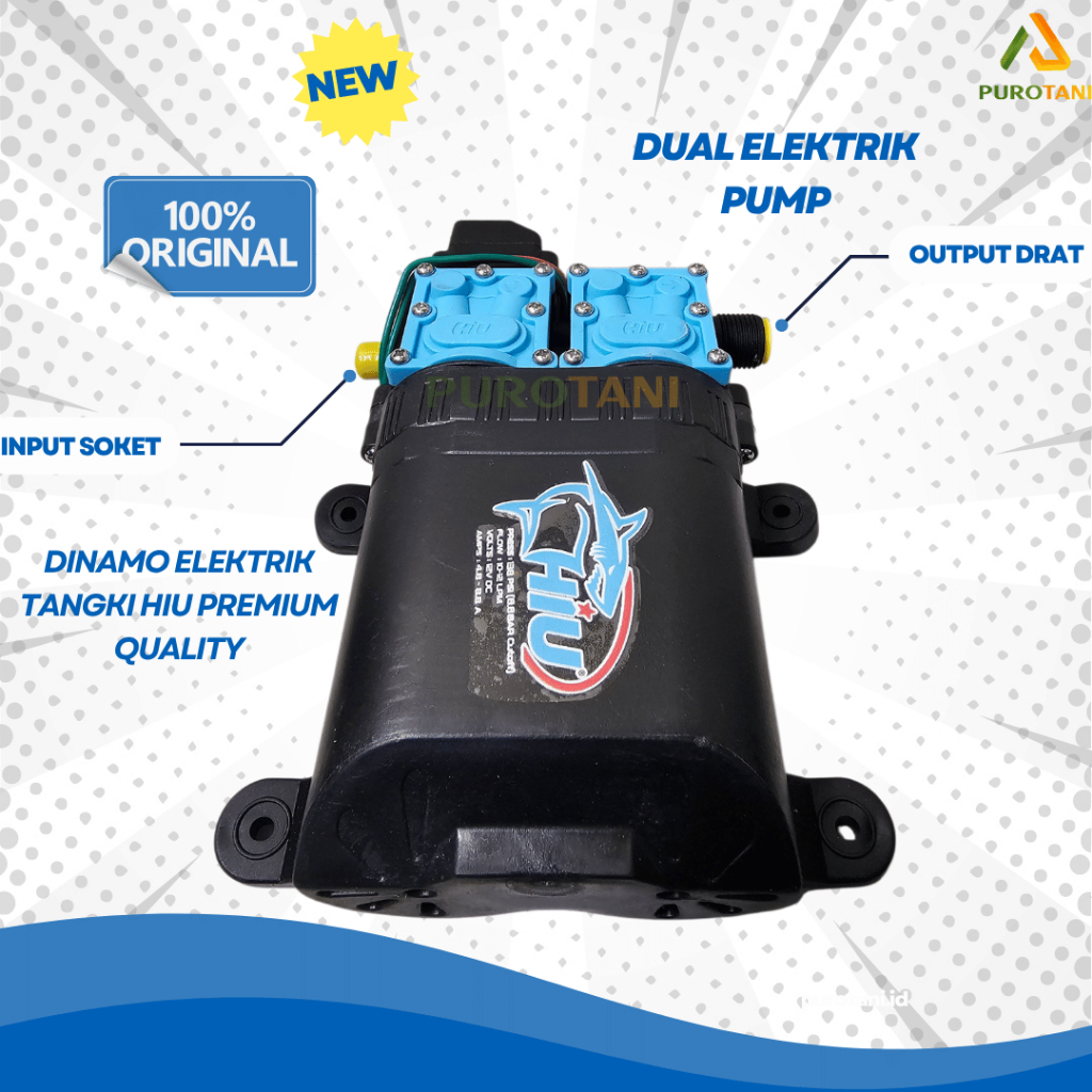 Dinamo Sprayer Pompa Air DC 12V Volt Mesin Cuci Motor AC Double Pump