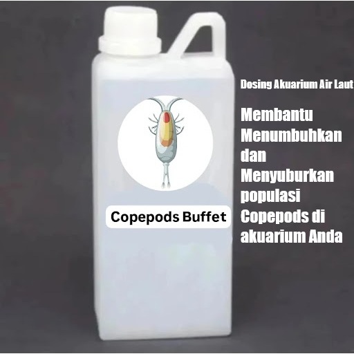 Dosing Reef Copepods Buffet untuk menumbuhkan dan menyuburkan populasi copepods di akuarium air laut