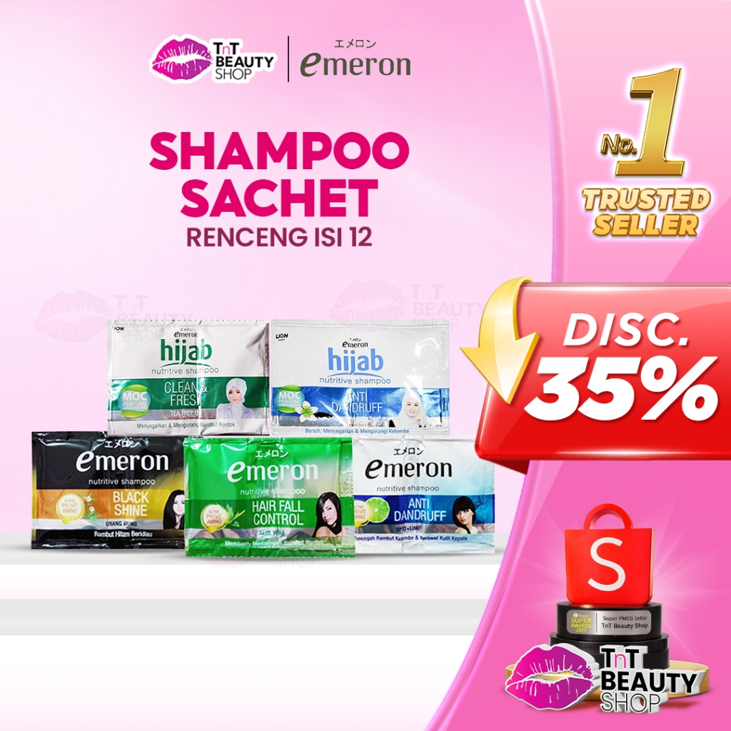 SHAMPO EMERON SACHET 10ML RENCENG ISI 12 SACHET SERIES | TnT Beauty Shop
