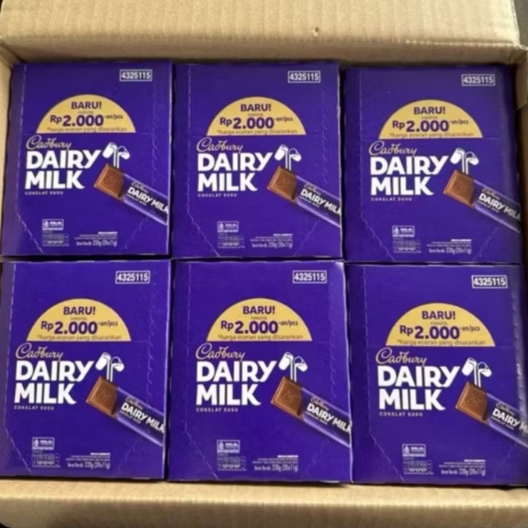 Cadbury Dairy Milk 11 Gram ( Paket 10 Box ) Coklat Kekinian Cadbury Promo
