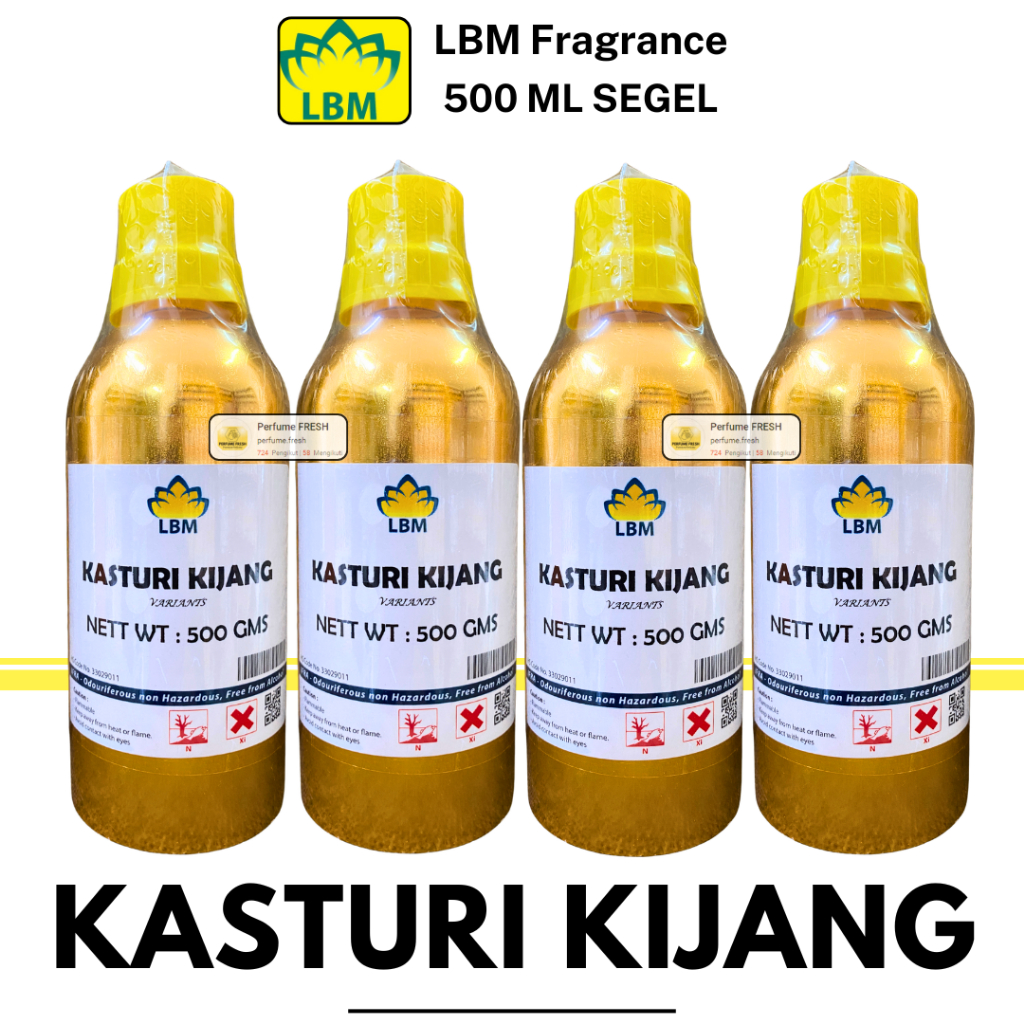 KASTURI KIJANG 500 ML SEGEL ALUMUNIUM Bibit Parfum LBM Fragrance - Biang Parfum Arabian Murni Tahan 
