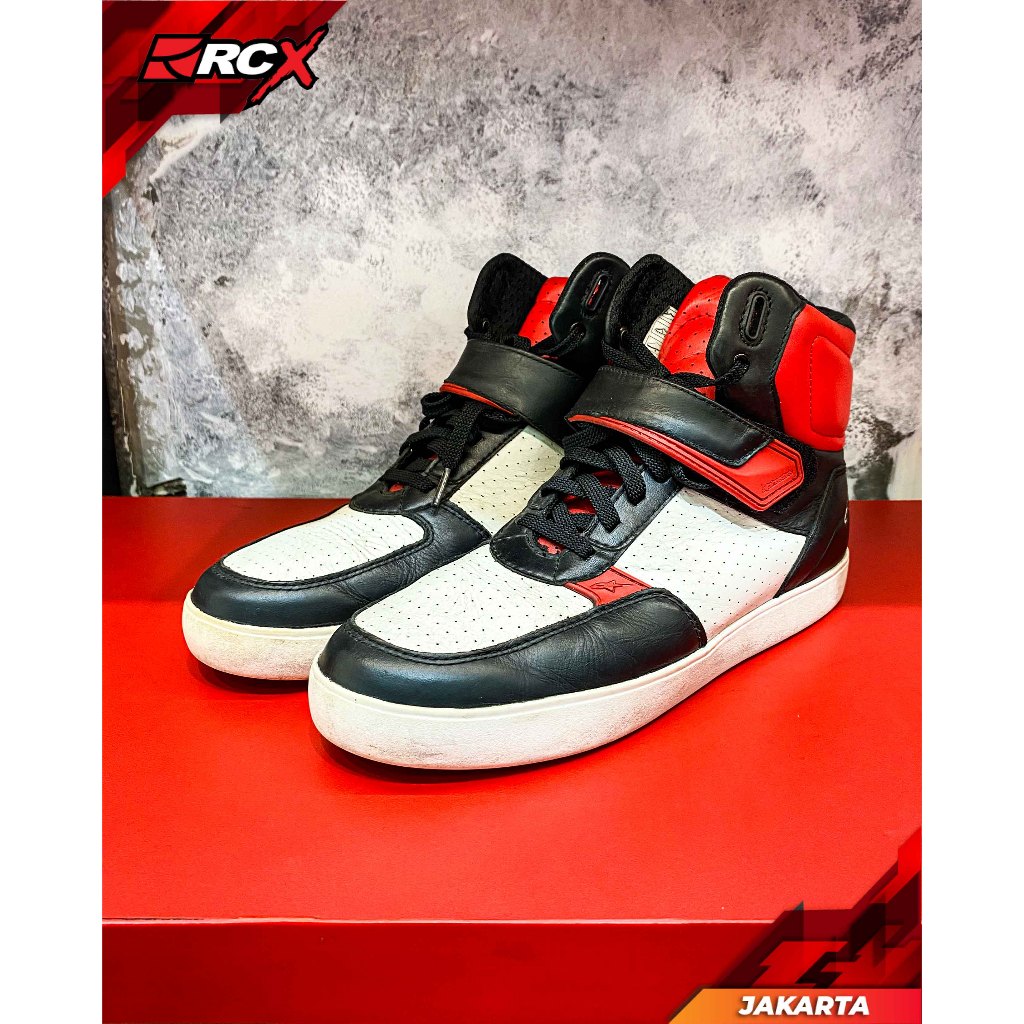 Sepatu Alpinestars Lunar Riding Black White Red Original Second 2nd Bekas RCX