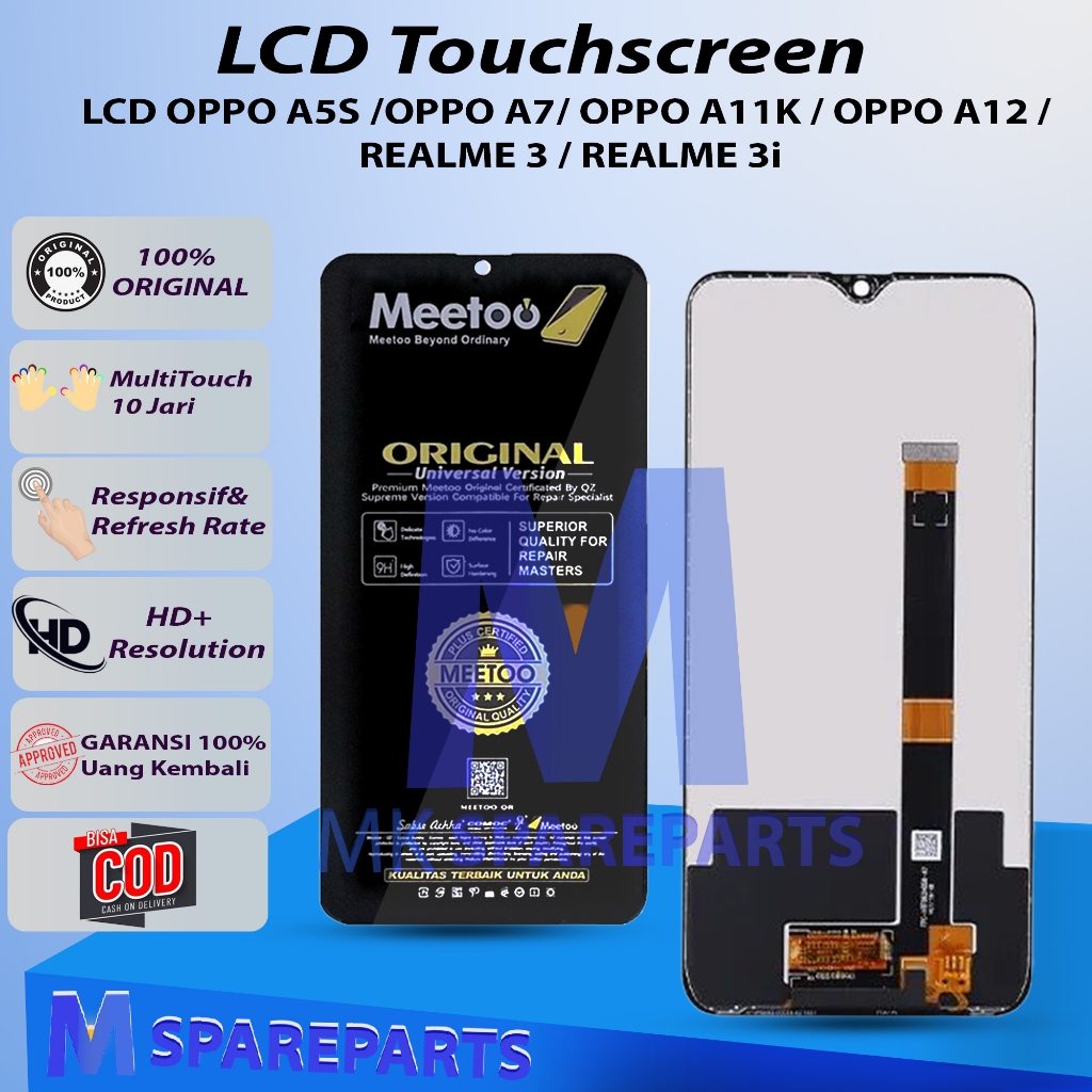LCD OP A5S / A7 / A12 / REALME 3 / REALME 3i FULLSET 100% ORIGINAL