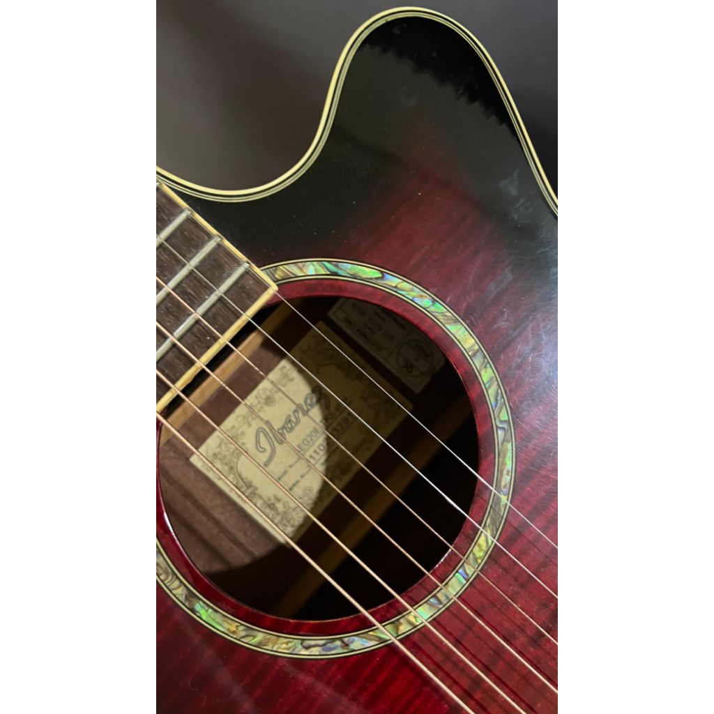 gitar akustik electric acoustic akustik electric ibanez aeg20e trs upgrade preamp fishman presys