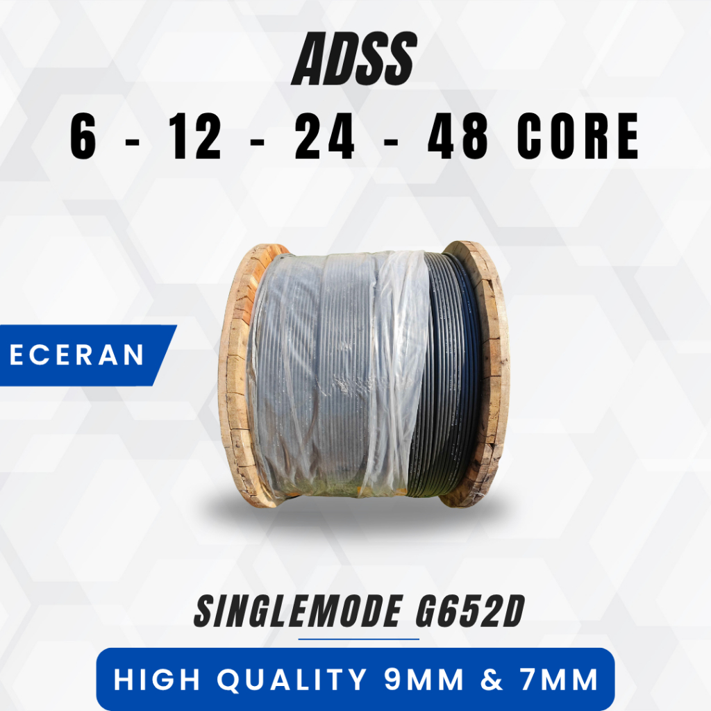 Kabel FO 4 6 12 24 48 96 core Adss Duct KU Singlemode Kabel Fiber Optik #2