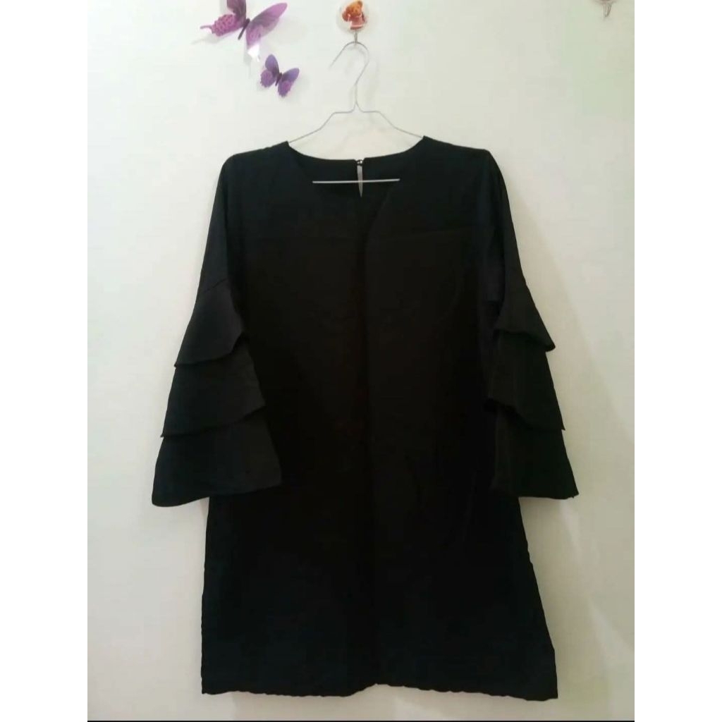 [PRELOVED] Dress Hitam Jumbo wanita | Dress wanita dewasa jumbo | dress wanita kekinian