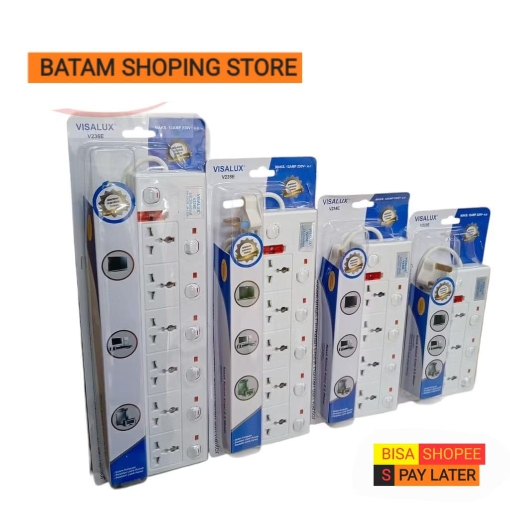 kabel listrik ext visalux 3 4 5 6 Lubang colokan kaki 3