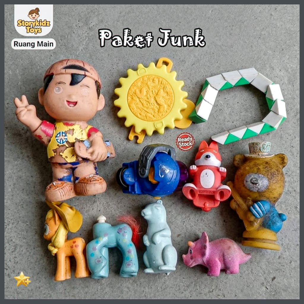 Paket Junk Toys Mainan Campur Figure Miniatur Puzzle Hewan Bahan Custom