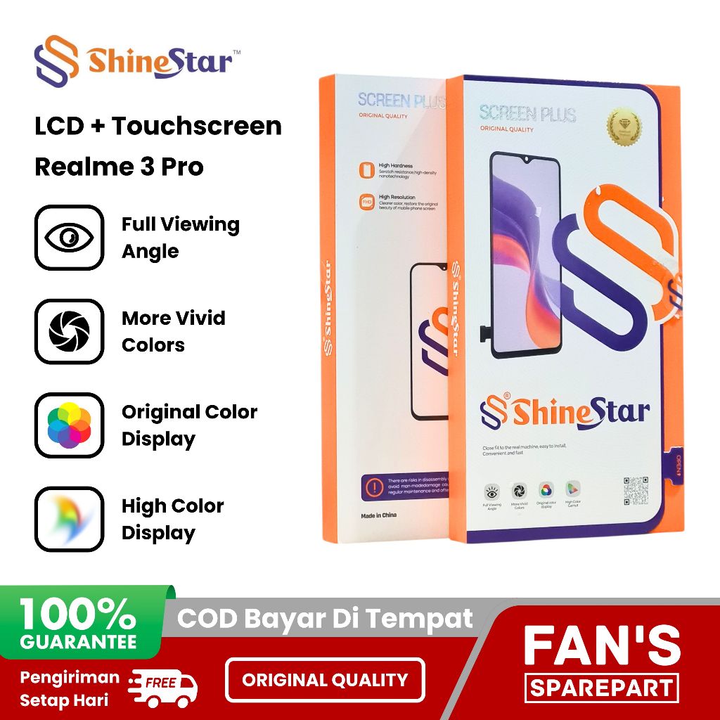 ShineStar LCD + Touchscreen Realme 3 Pro Kualitas Original Bergaransi