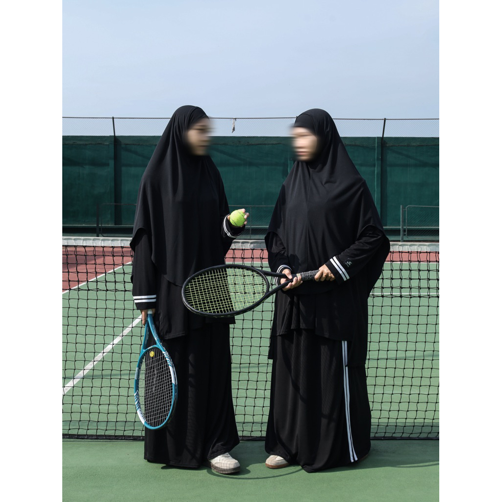 Set Khadijah Sport Muslimah | Baju Olahraga Muslimah Syari | Outfit Gym Muslimah Rokcel