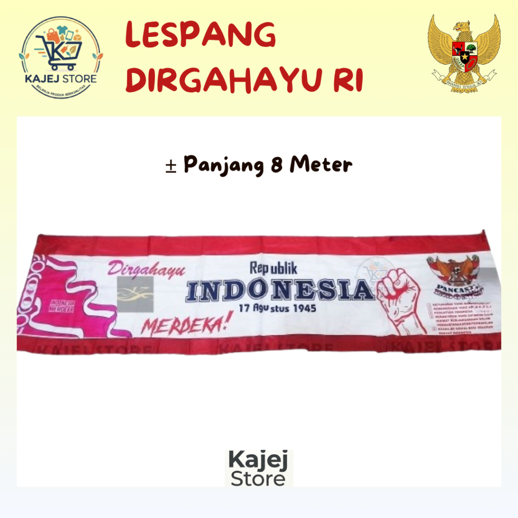 Bendera Lespang Kain Dirgahayu Merah Putih