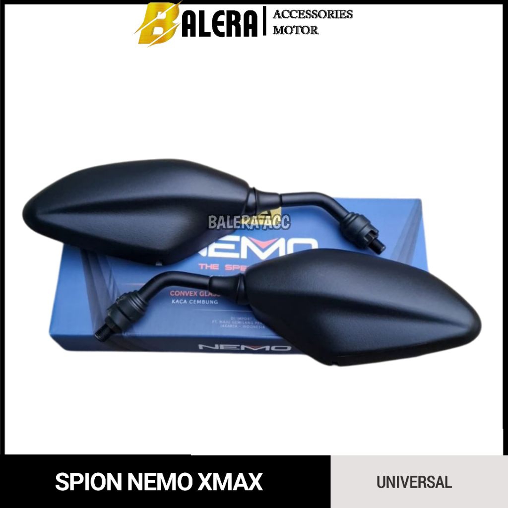 Spion Universal Model Xmax - NEMO Nmax Aerox Vario 125 150 160 Lexi 155 Nmax Beat Semua Honda dan Ya