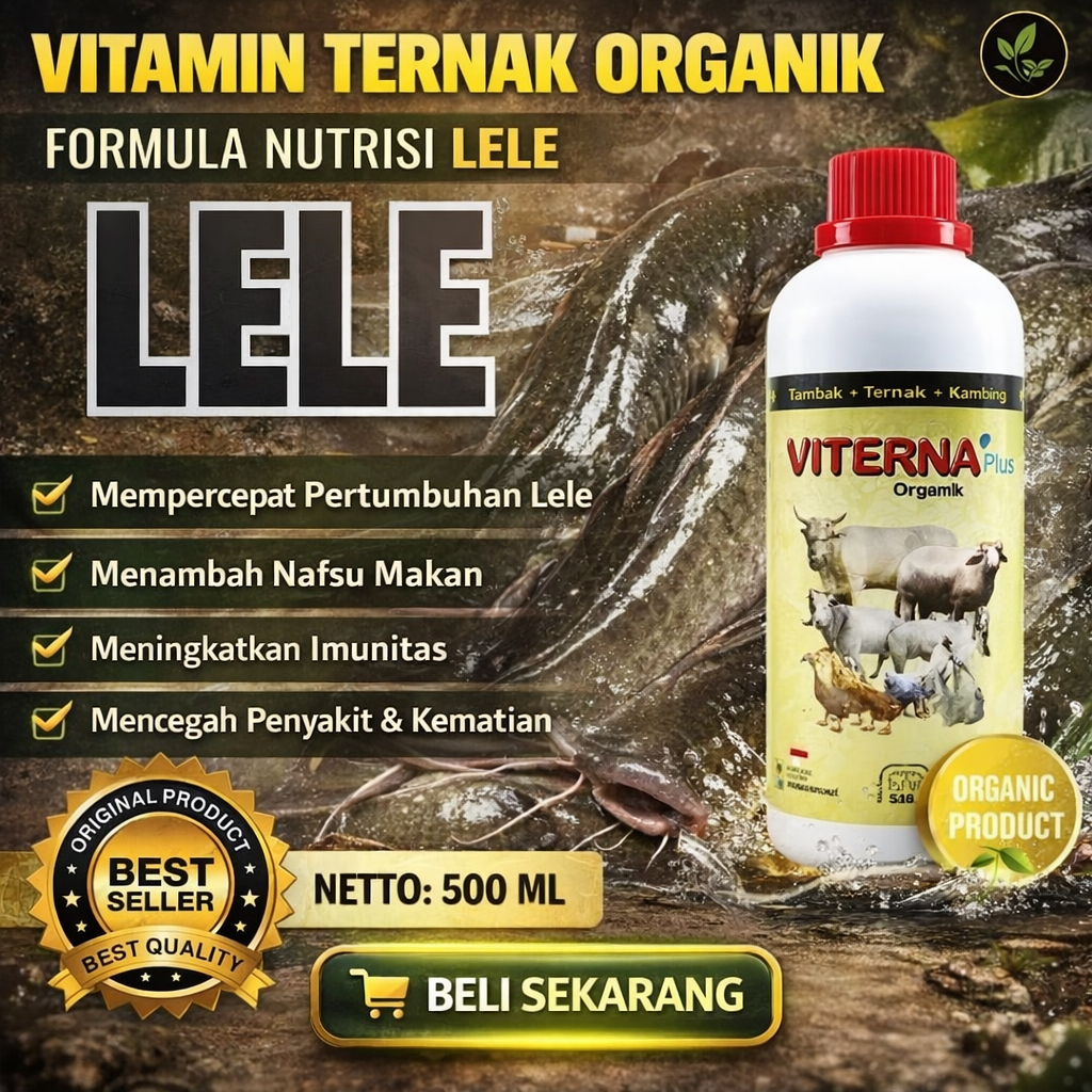 Vitamin Ikan Lele / Bibit / Vitamin Ikan Lele Cepat Besar / Lele Hidup / Albino / 500 ML / Nasa