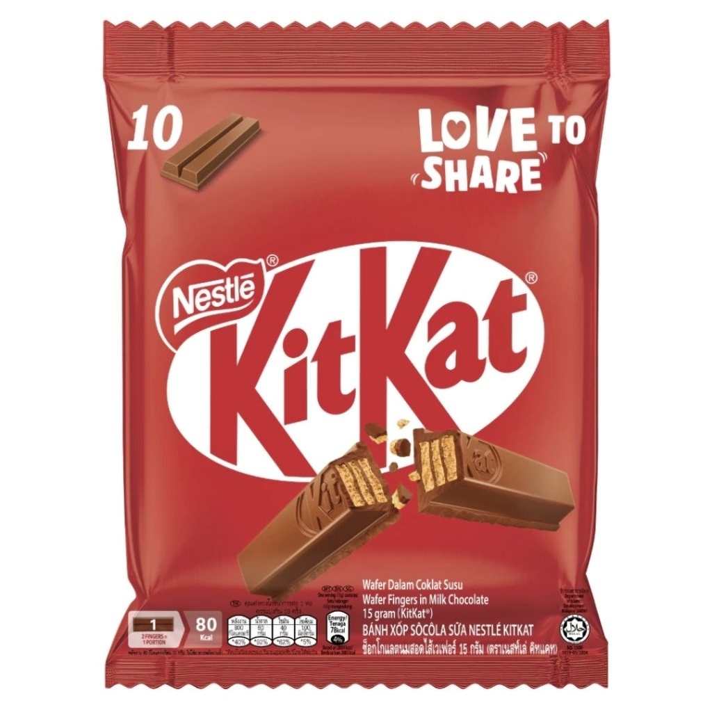 KitKat Singapore 2fingers Share Bag (10x15g) exp 2027