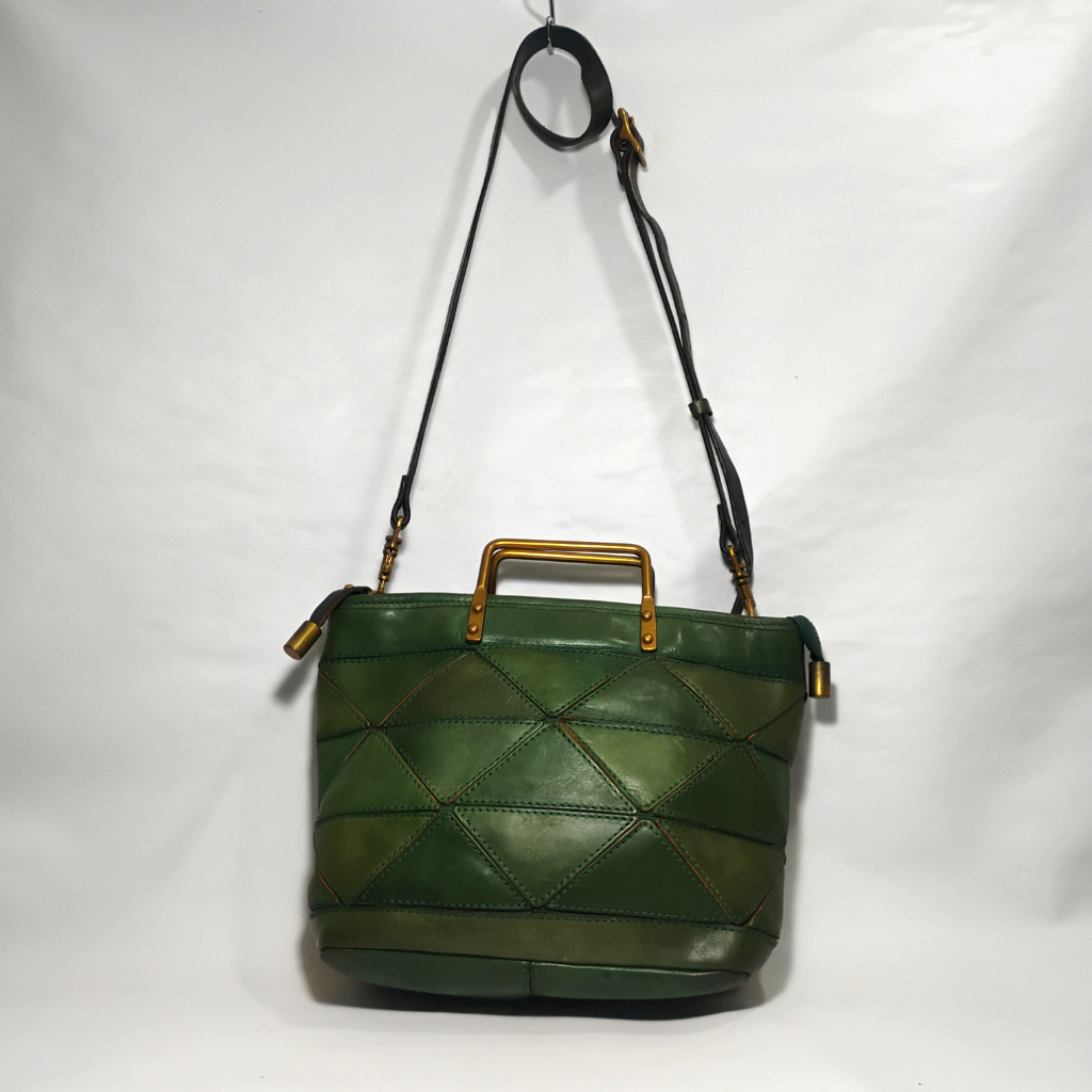 [PRELOVED] Tas kulit kulas Pesta Wanita Sling bag Clutch Slempang Warna Hijau