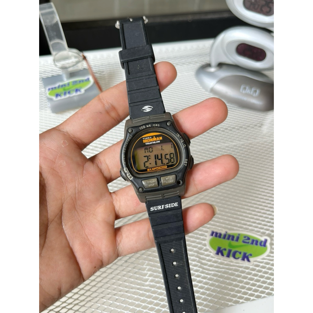 Vintage TIMEX IRONMAN TRIATHLON Digital Watch, jam Timex vintage
