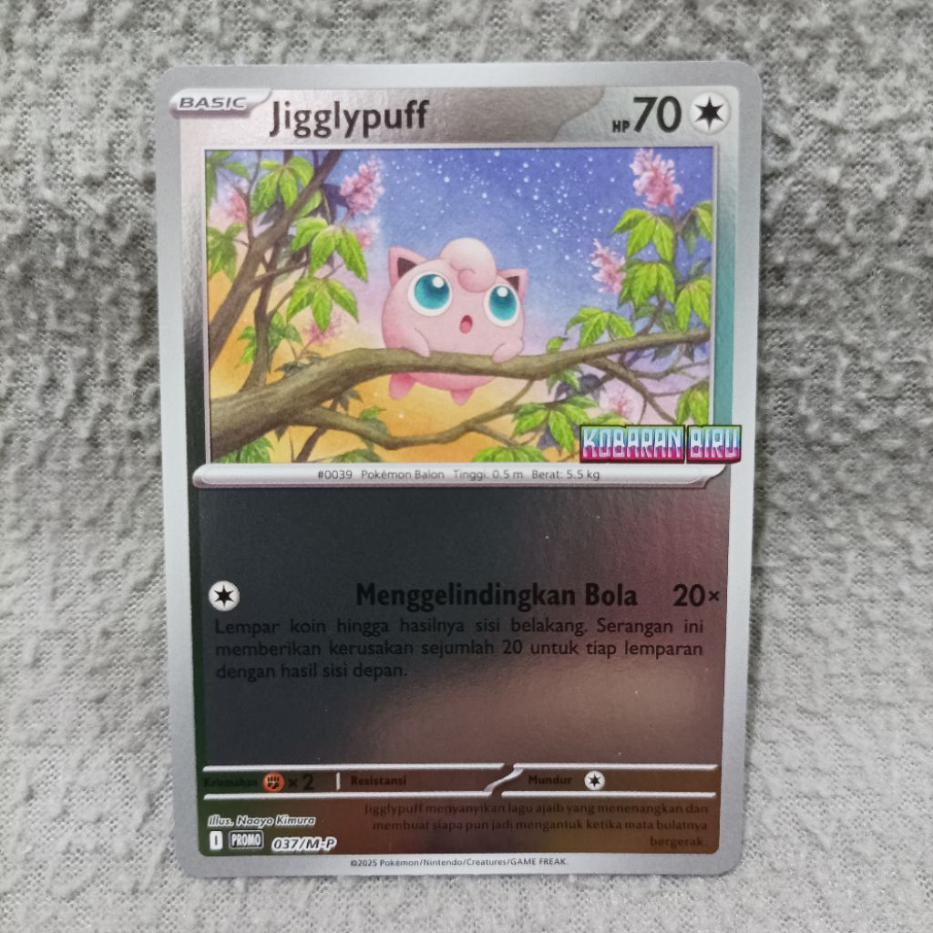 Pokemon indonesia TCG jigglypuff 037/M-P promo card