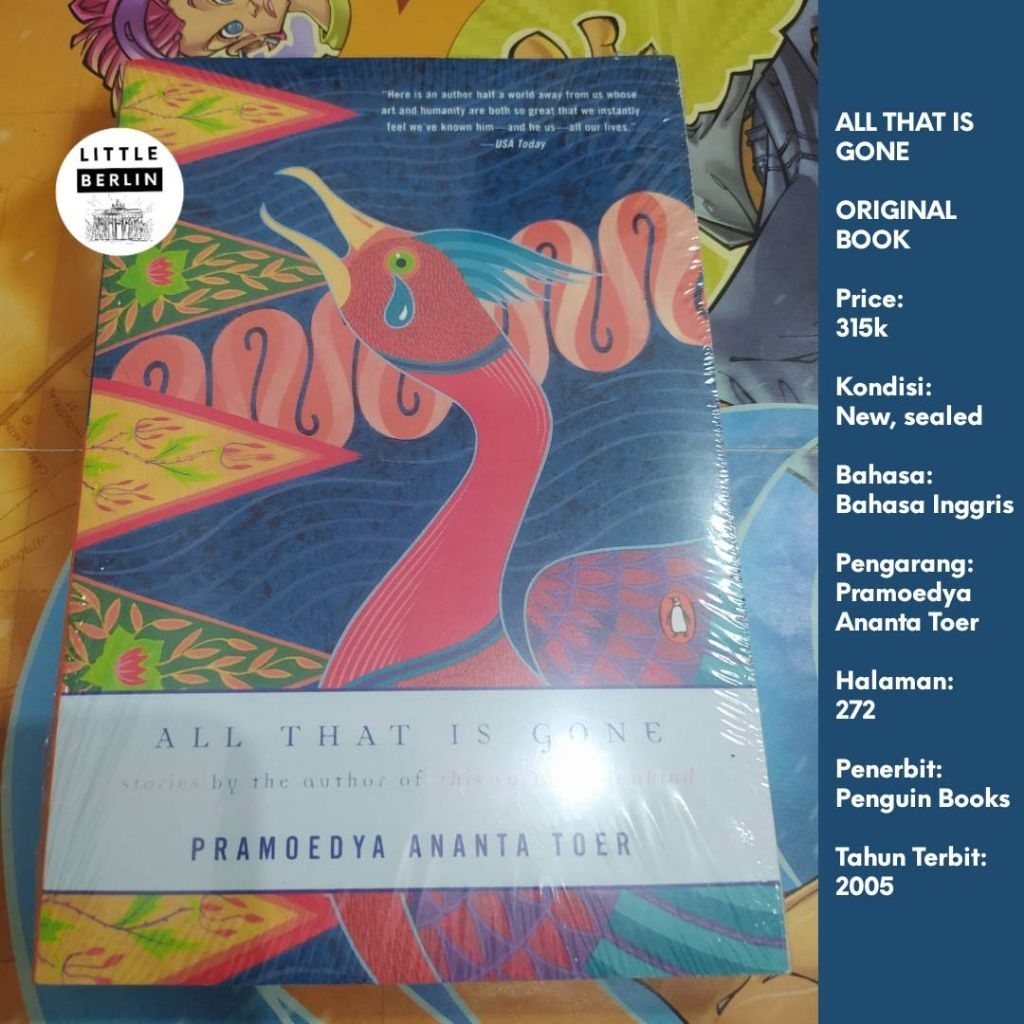 ORIGINAL Novel PRAMOEDYA ANANTA TOER All That Is Gone (English Penguin Books) Cerita Dari Blora Kump