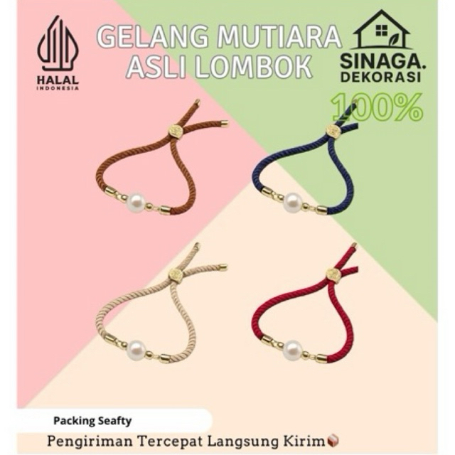 Gelang Mutiara Asli Lombok Air Tawar Asli - Gelang Mutiara - Gelang Serut