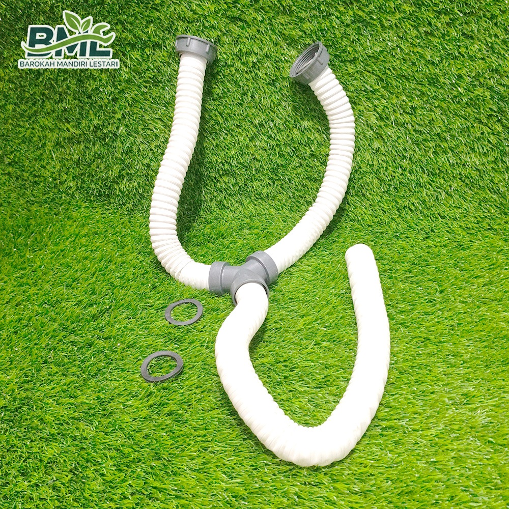 SELANG BAK CUCI PIRING 2 LUBANG / SELANG PEMBUANGAN BAK CUCI PIRING 2 LUBANG / SELANG BCP 2 LUBANG