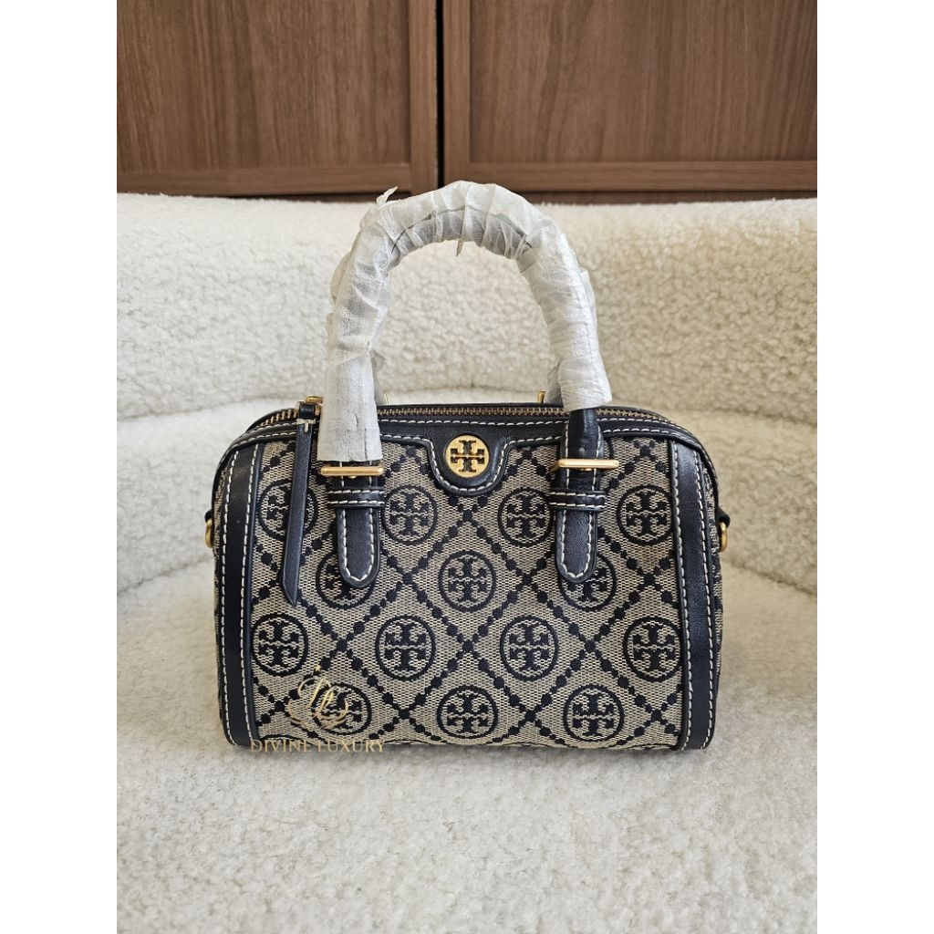 Tory Burch T Monogram Jacquard Mini Barrel Bag