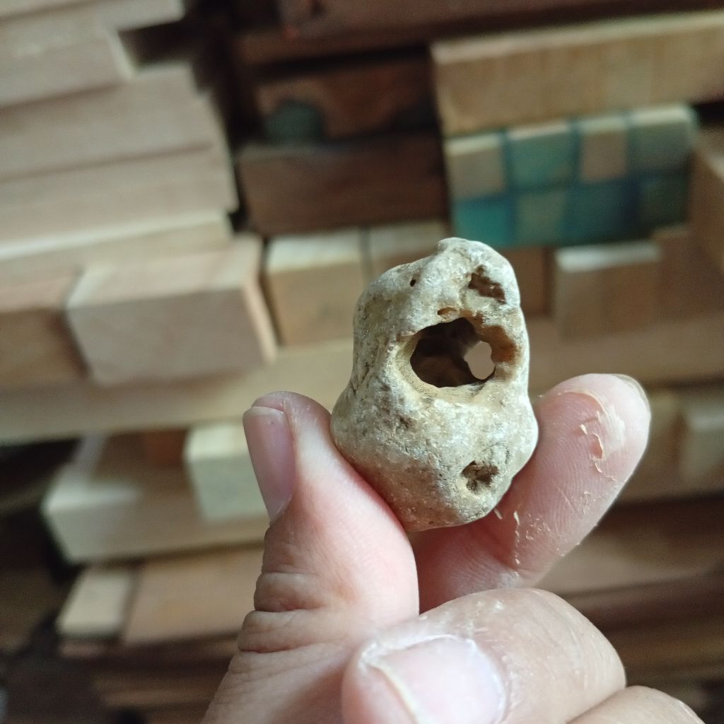 batu unik natural batu bolong mini
