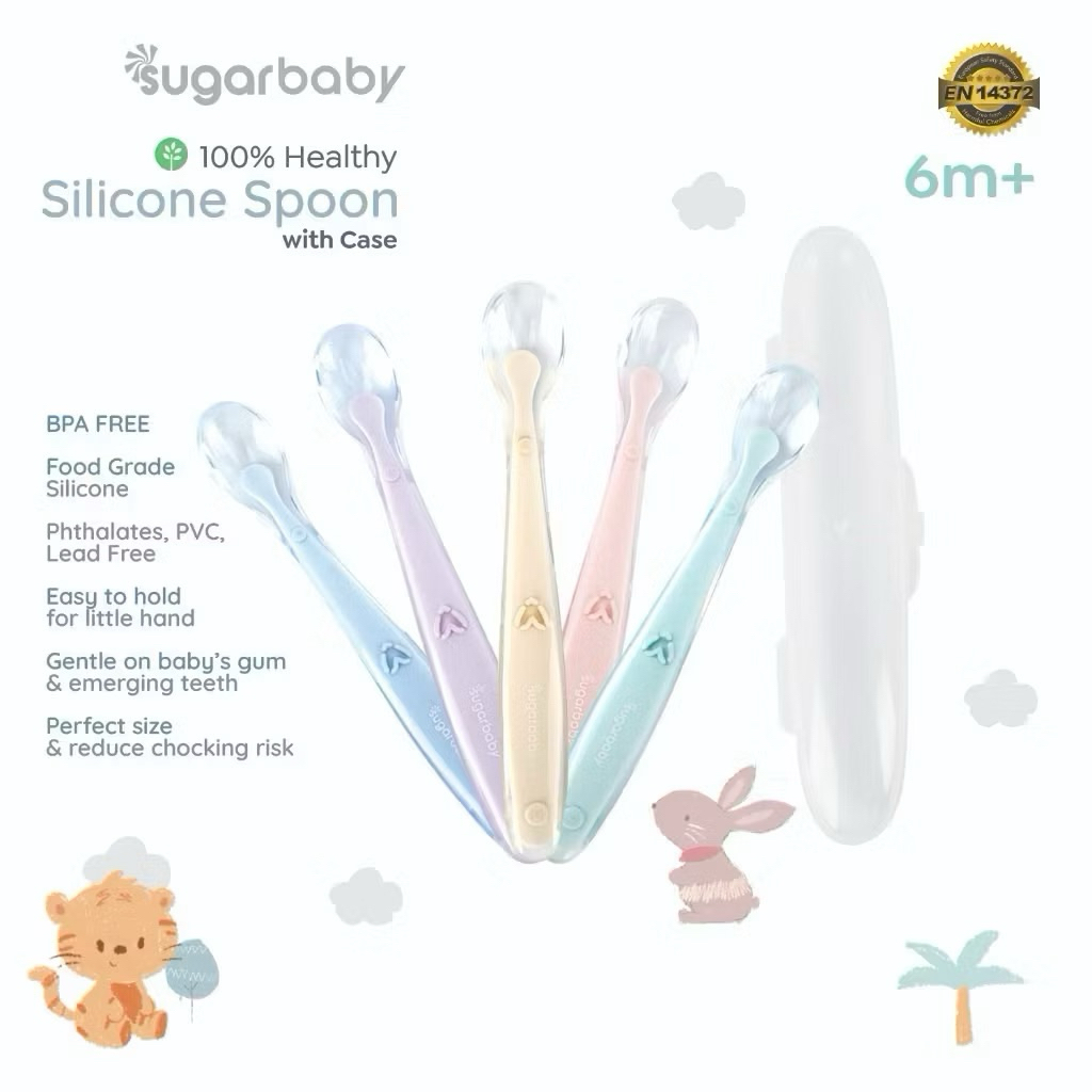 Sugar Baby Silicone Spoon with case