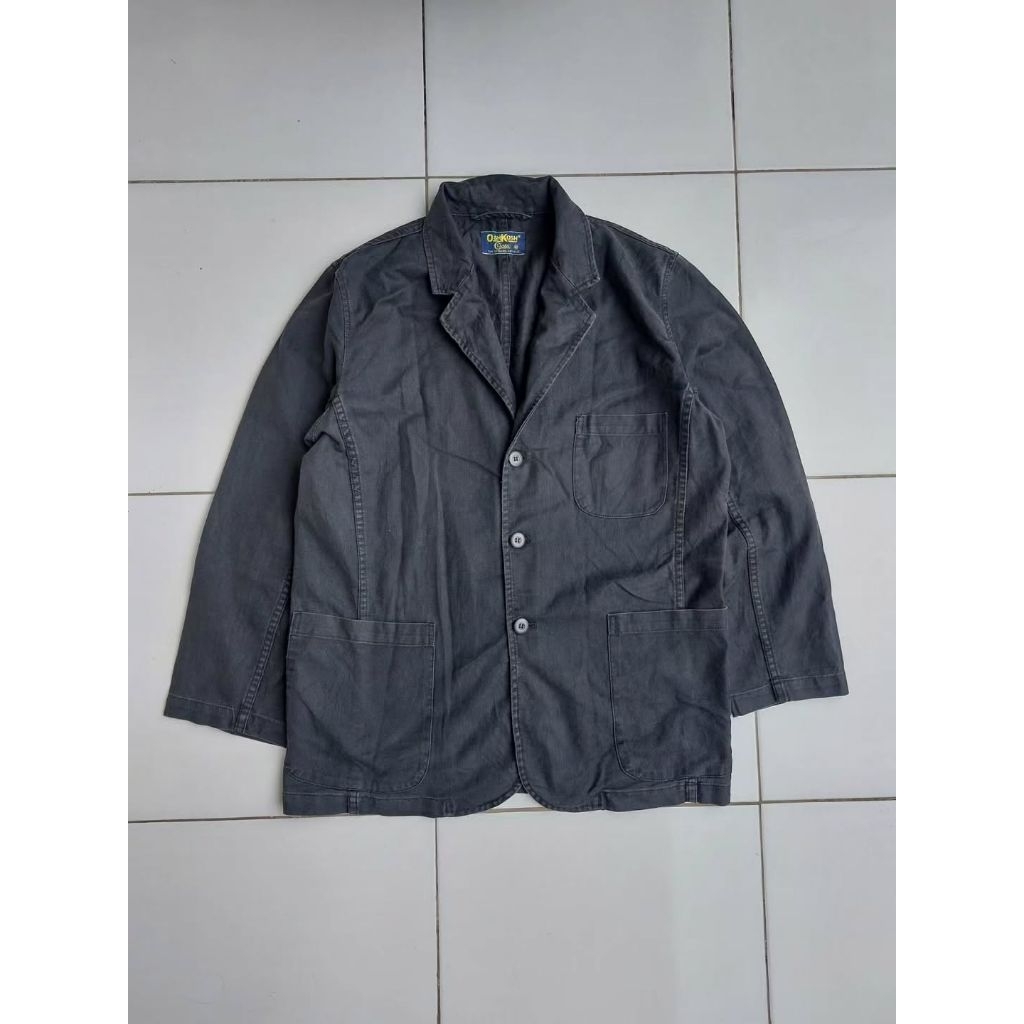 Oshkosh Jaket Jeans Vintage Denim Chore Jacket Blazer Classic Retro Rugged Style