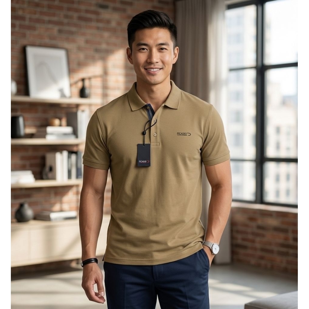 Baju kerah PICASSO pendek origional