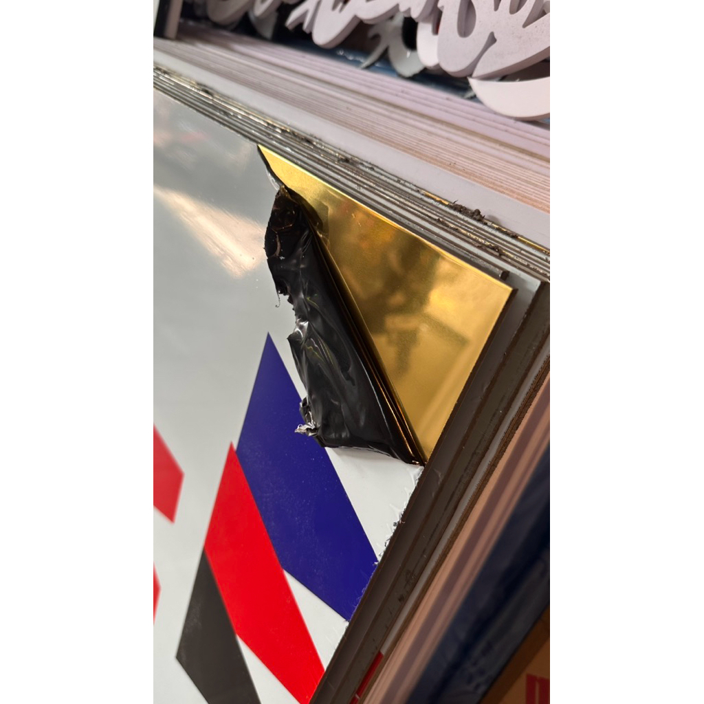 ACP GOLD MIRROR PE 4mm MERK MARKS POTONGAN