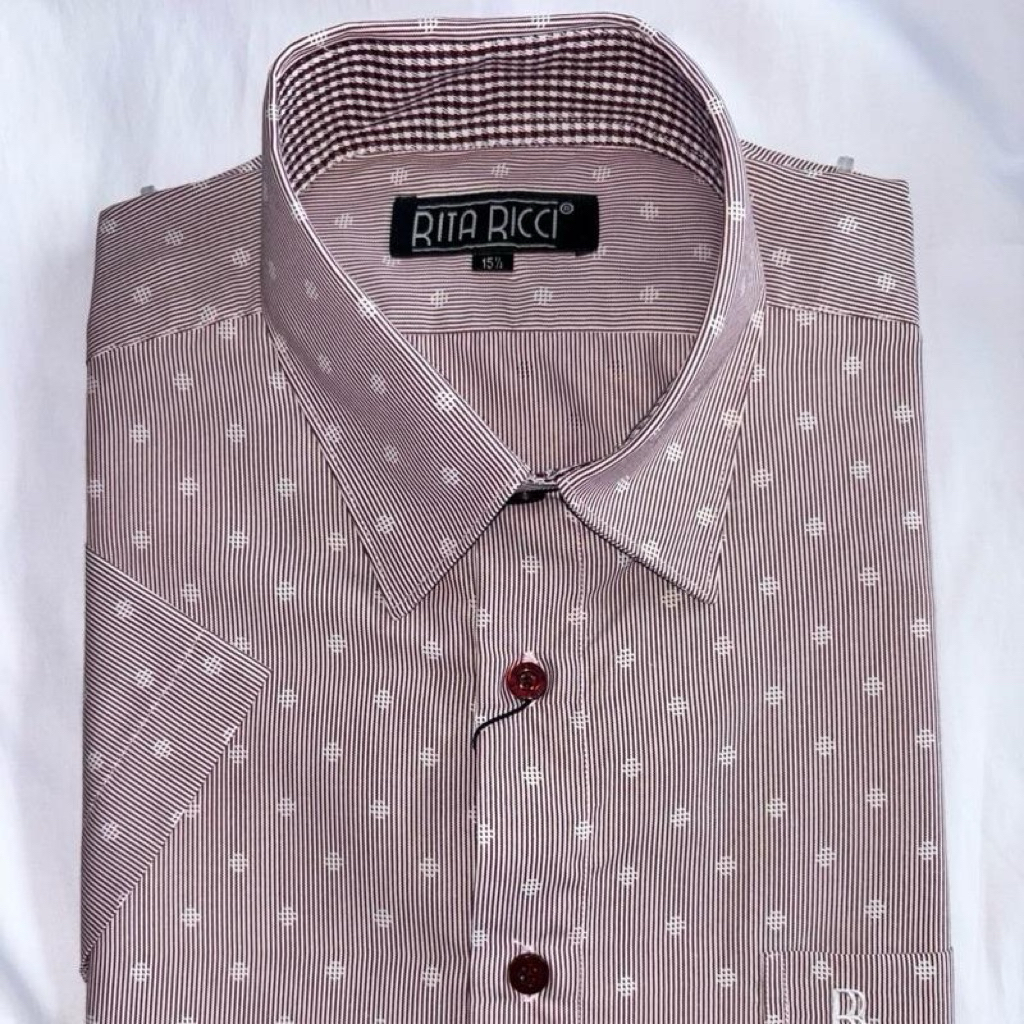 Kemeja Pria Rita Ricci Batik Reguler motif Lengan Pendek artikel 3445