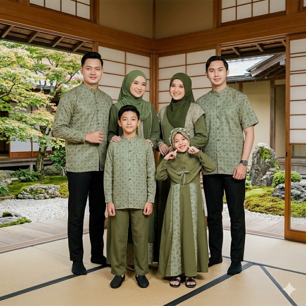 SARIMBIT SILMI TERBARU AZURA FAMILY GREEN GOLDEN LEAF LEBARAN 2026 || BAJU PAKAIAN BUSANA MUSLIM COU
