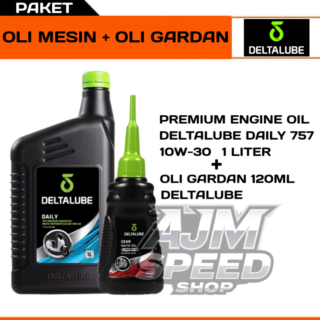 Paket Hemat Oli Mesin Matic Deltalube Matic 1 Liter dan Oli Gear Gardan Deltalube