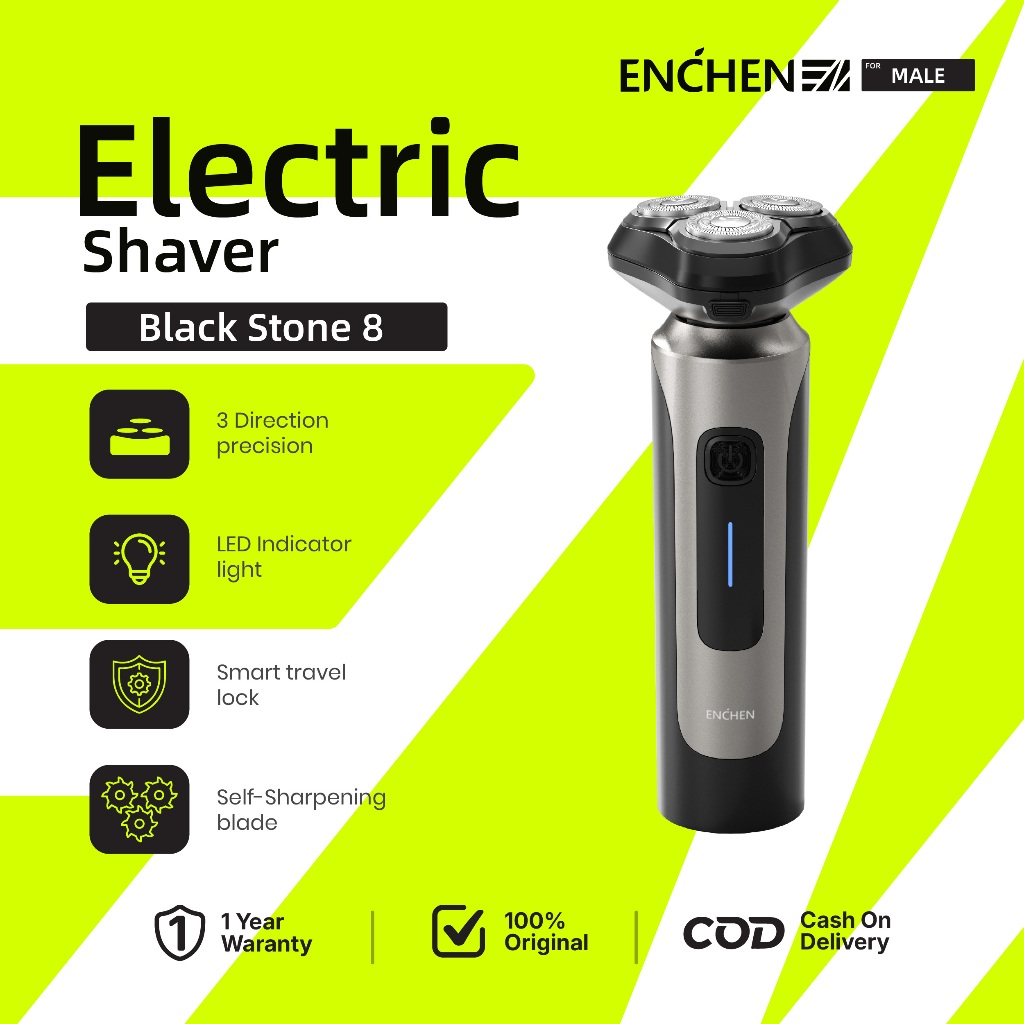 ENCHEN BlackStone 8 Shaver IPX7 Waterproof Alat Cukur Elektrik Pencukur Jenggot