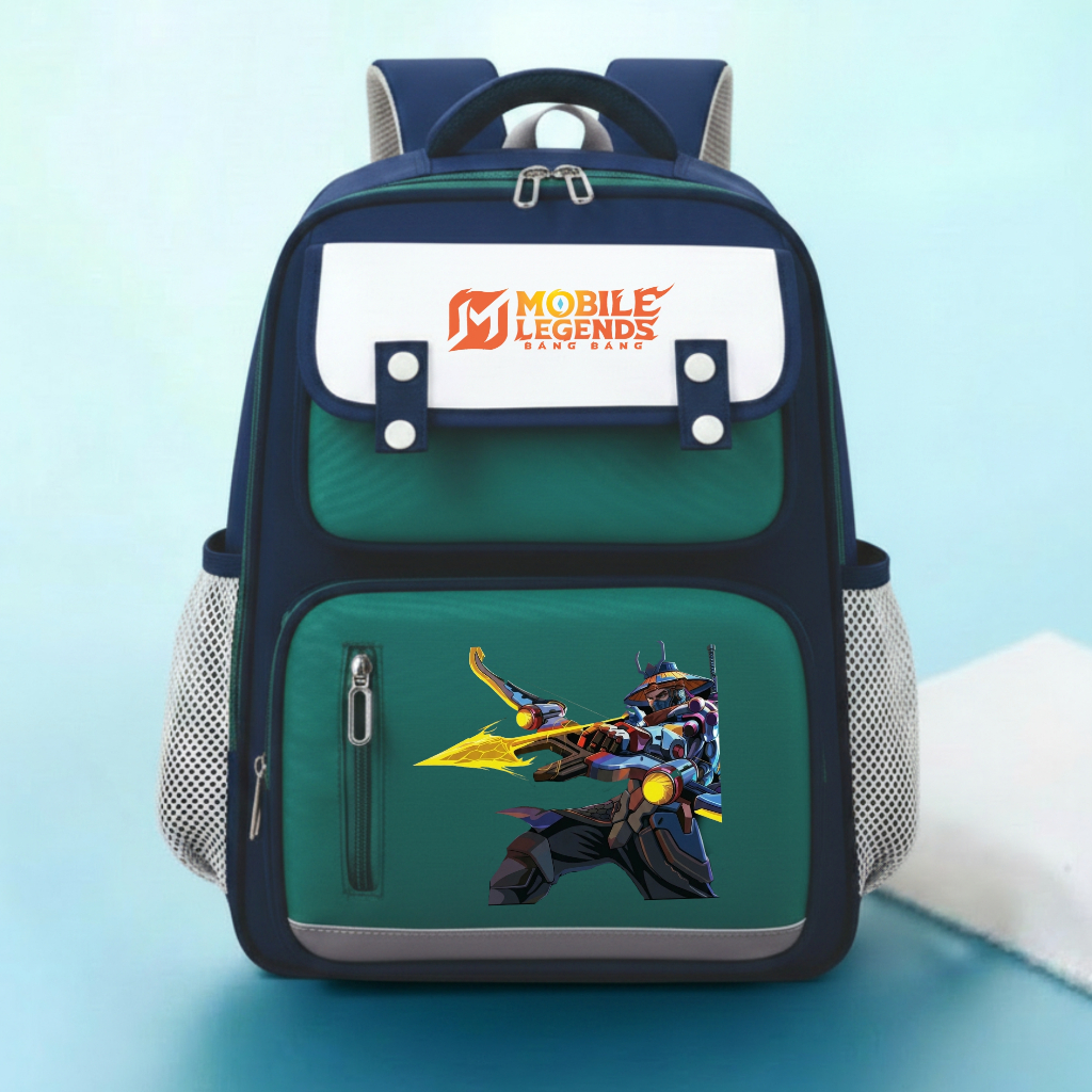 CATENZO - Tas Ransel Sekolah Anak Laki-Laki Perempuan SD SMP Skin Collector Yi Sun Shin Mobile Legen