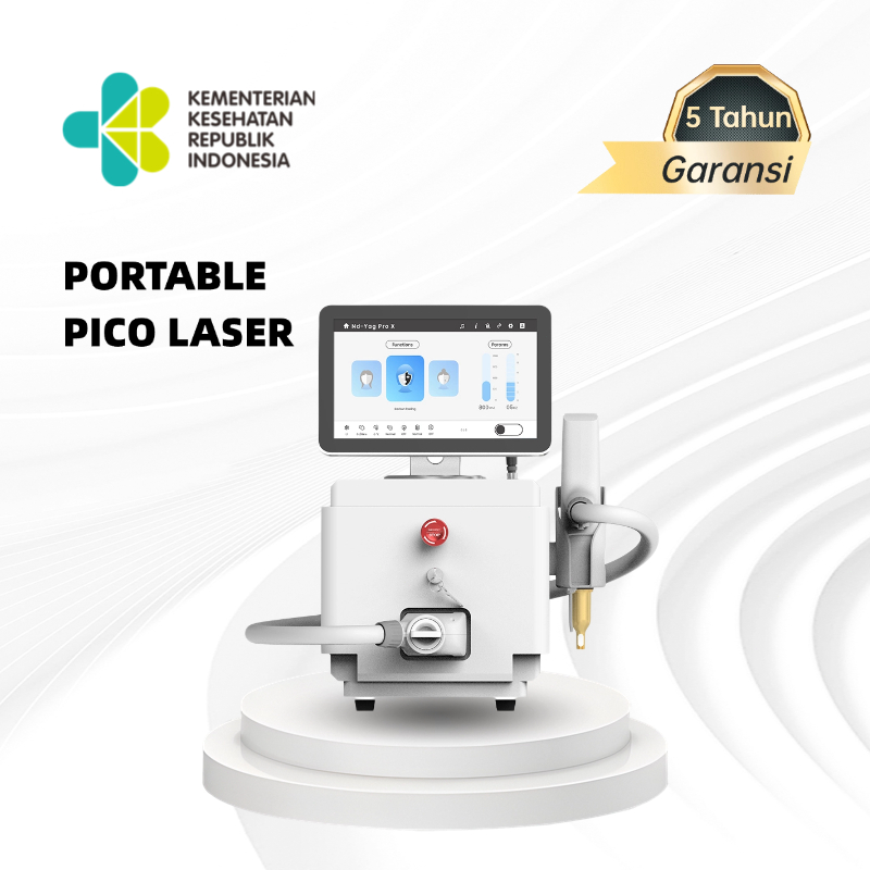 Kemenkes RI Registered Portable laser picosecond mesin hapus tato non-invasif laser picosecond Pengh