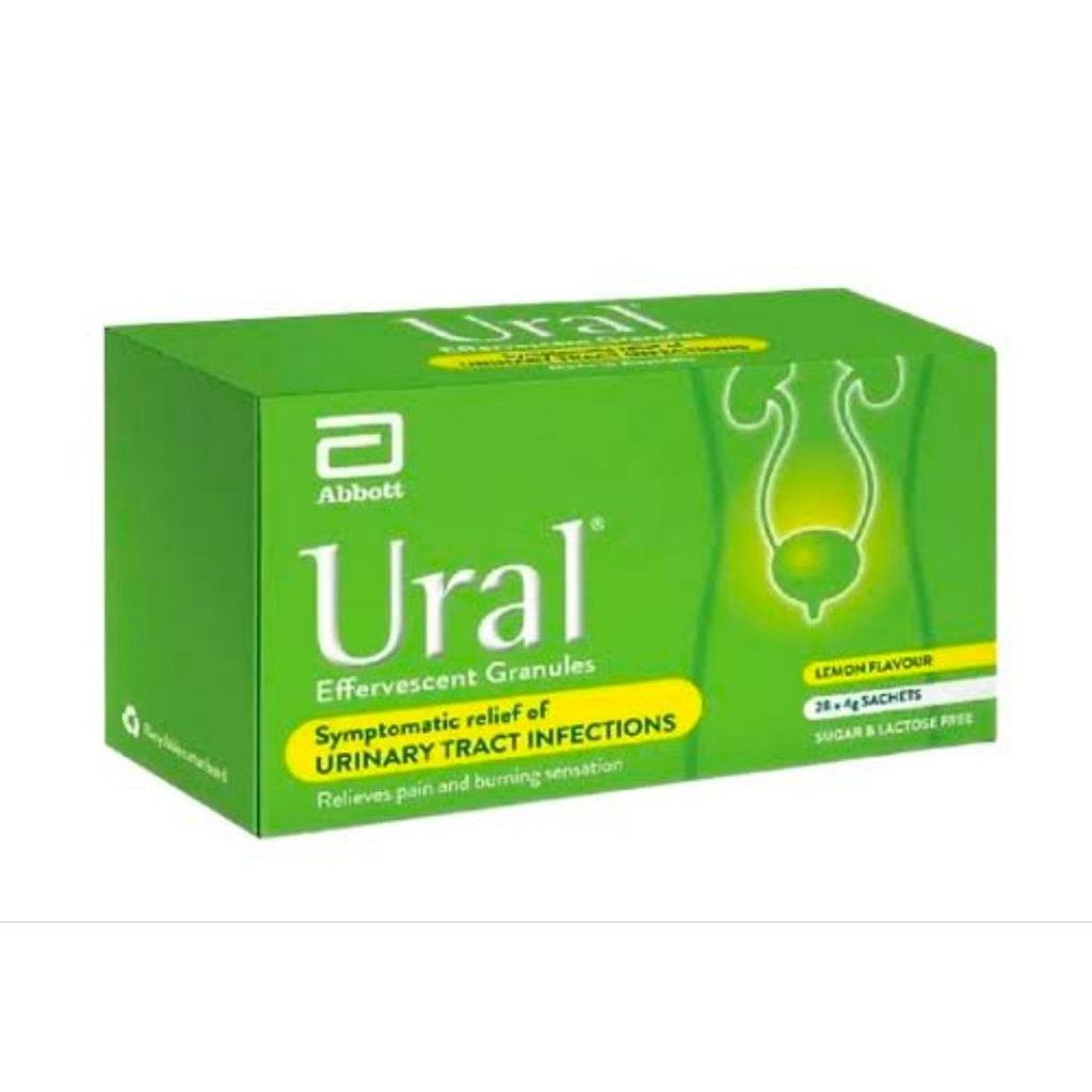 Ural Effervescent Granules dari merek Abbott isi 28 sachet