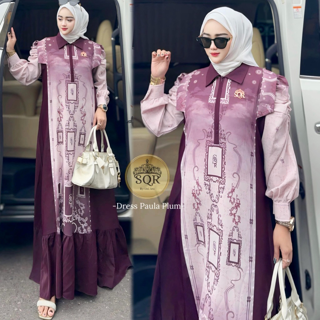 Gamis Paula Uni Ara | Dress Uni Ara | Dress Paula Uni Ara | Gamis terbaru 2026 model terbaru mewah