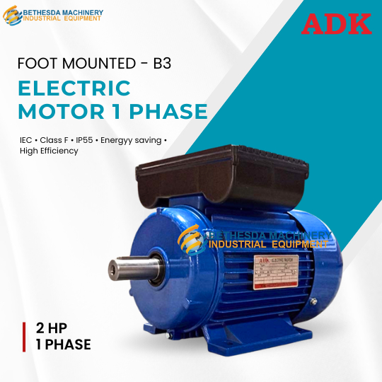 Dinamo ADK 1 PHASE 2 hp 1.5 Kw Electro Motor 2hp Foot Mounted
