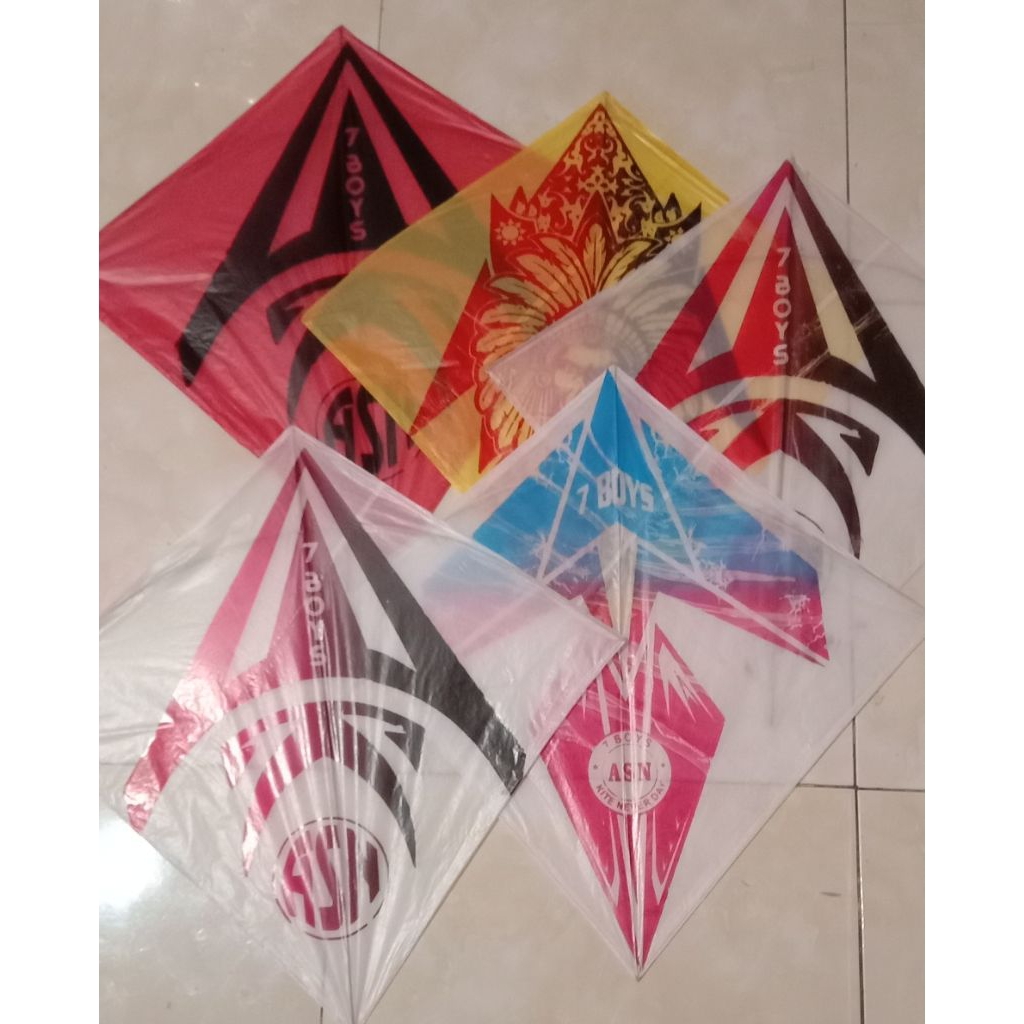layangan minyak 10 pca/layang layang kertas minyak/mainan jadul