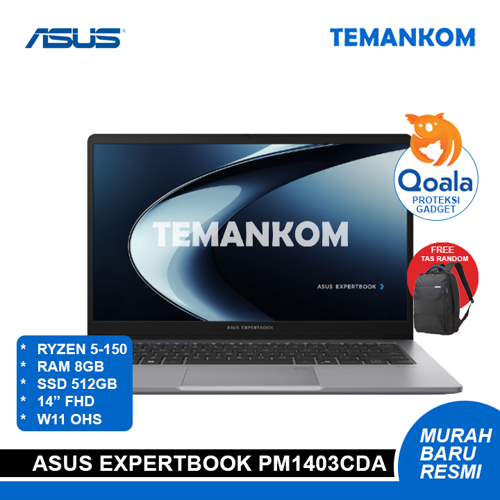 Laptop ASUS EXPERTBOOK PM1403CDA RYZEN 5 150 BARU 8GB RAM 512GB SSD 14 GARANSI RESMI ASUS