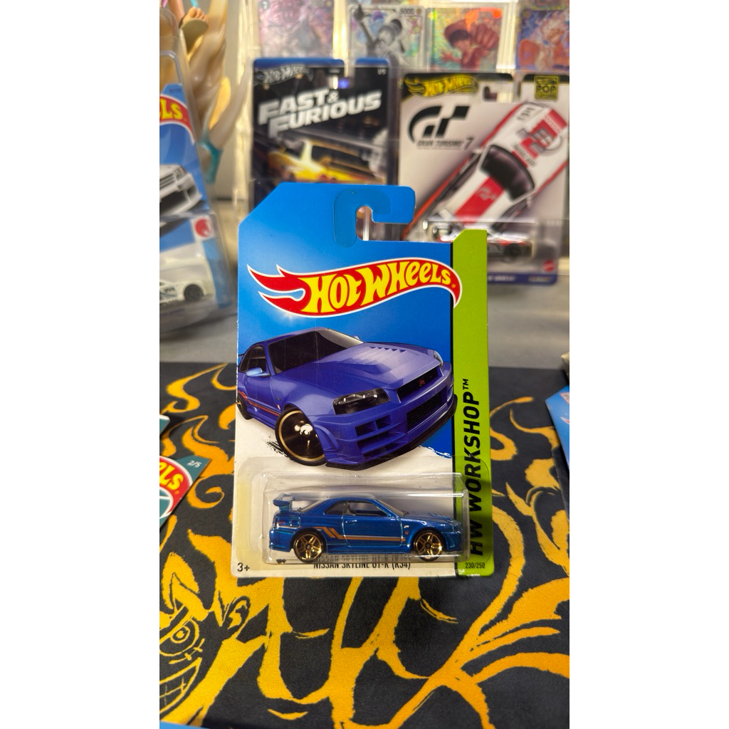 HOTWHEELS HW NISSAN SKYLINE GT-R R34 BLUE BIRU