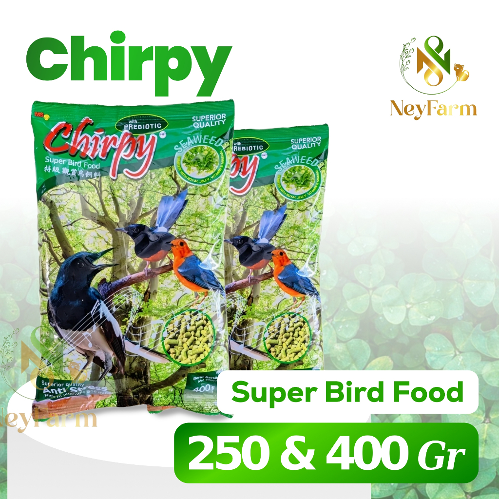 CHIRPY Rumput Laut Pakan Burung Voer Kasar Hijau SEAWEED