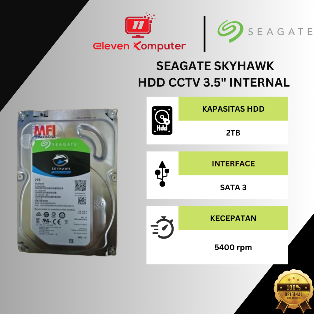 HDD CCTV Seagate 2TB Skyhawk MFI