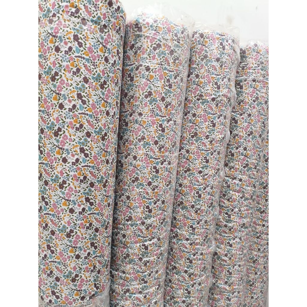 Kain| Katun| Rayon Viscose Premium Motif Flower| Adem Halus Lembut| Cocok Dress Outer Daster| 0.5 M