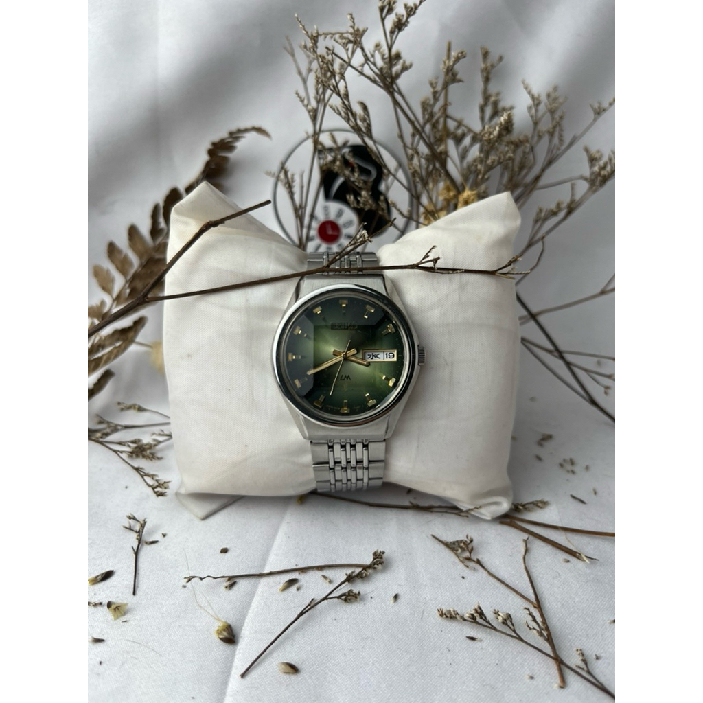 SEIKO LORD MATIC PRISM GLASS GREEN SUNBURST