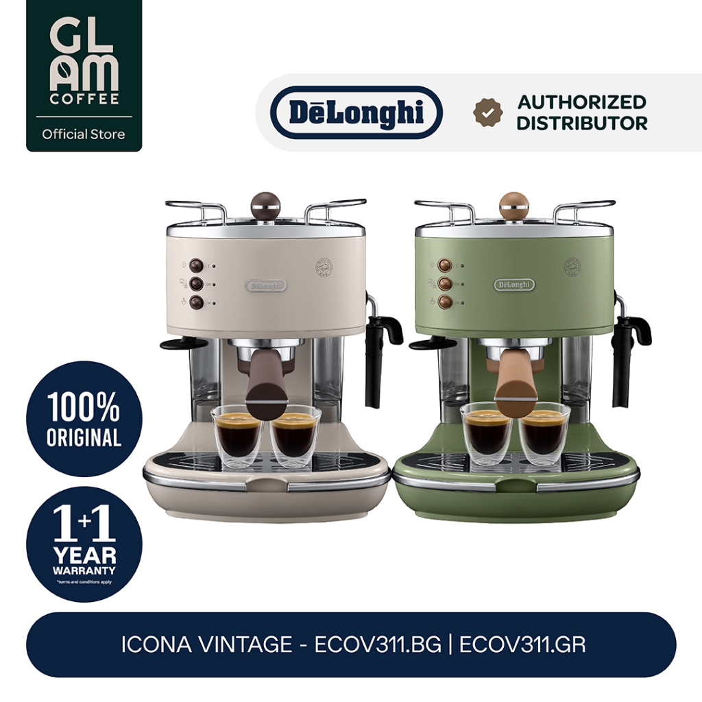 De'Longhi Icona Vintage ECOV311 Pump Driven Espresso Coffee Machine - Mesin Kopi Espresso